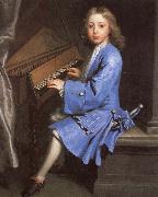 samuel pepys an 18th century painting of young man playing the spinet by jonathan richardson Spain oil painting artist